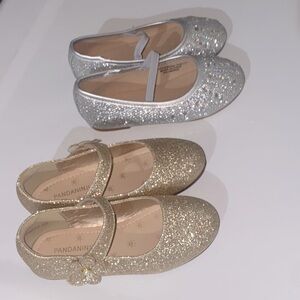 Glittery Gold and Silver Kids Shoes